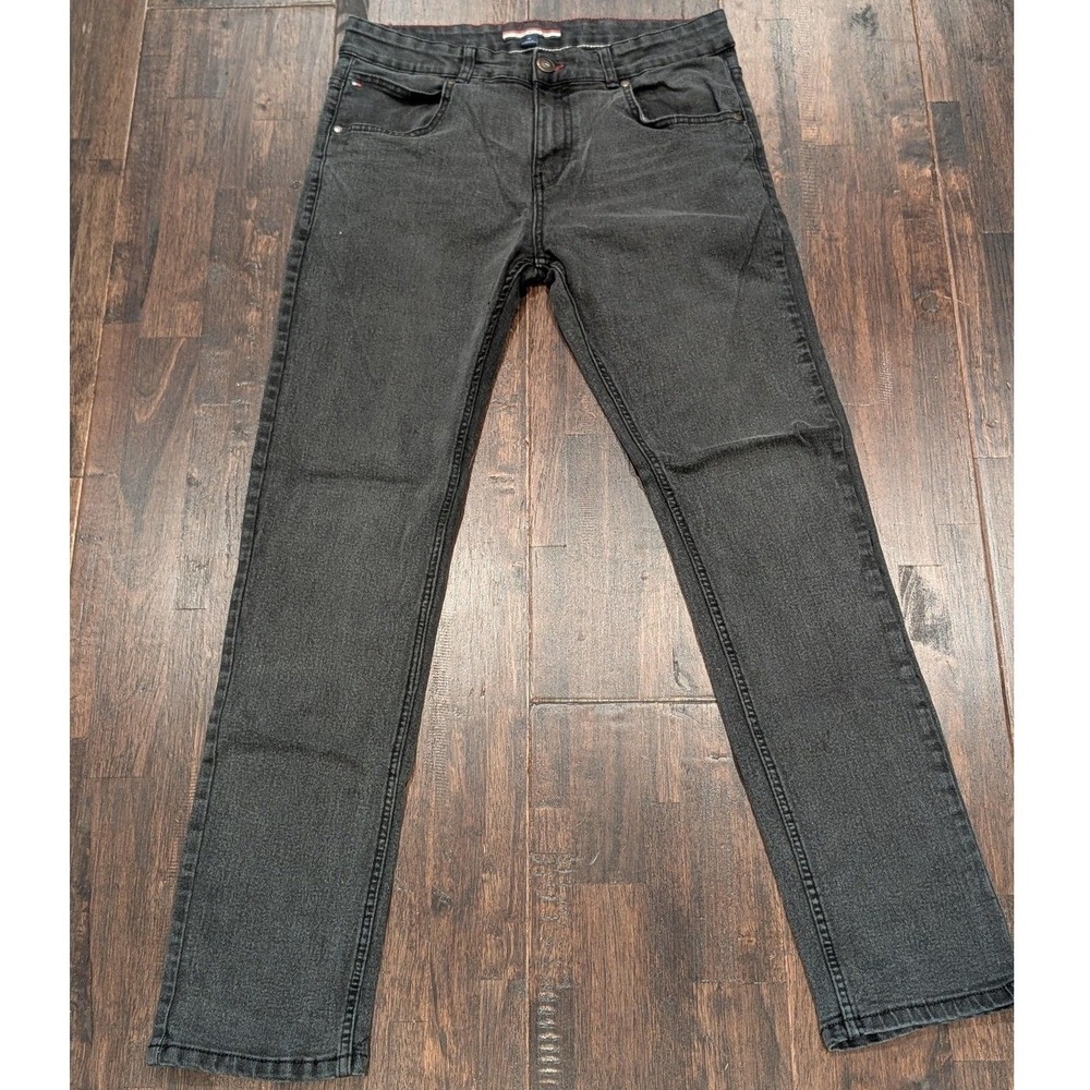 Tommy Hilfiger Jeans Youth Boys 20 Black Ultra Rebel Stretch Denim 32x31 Slim
